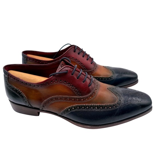 PAUL PARKMAN Other - Paul Parkman Wingtip Oxfords Mens 46 Multi Color Excellent Leather Brogue Shoes